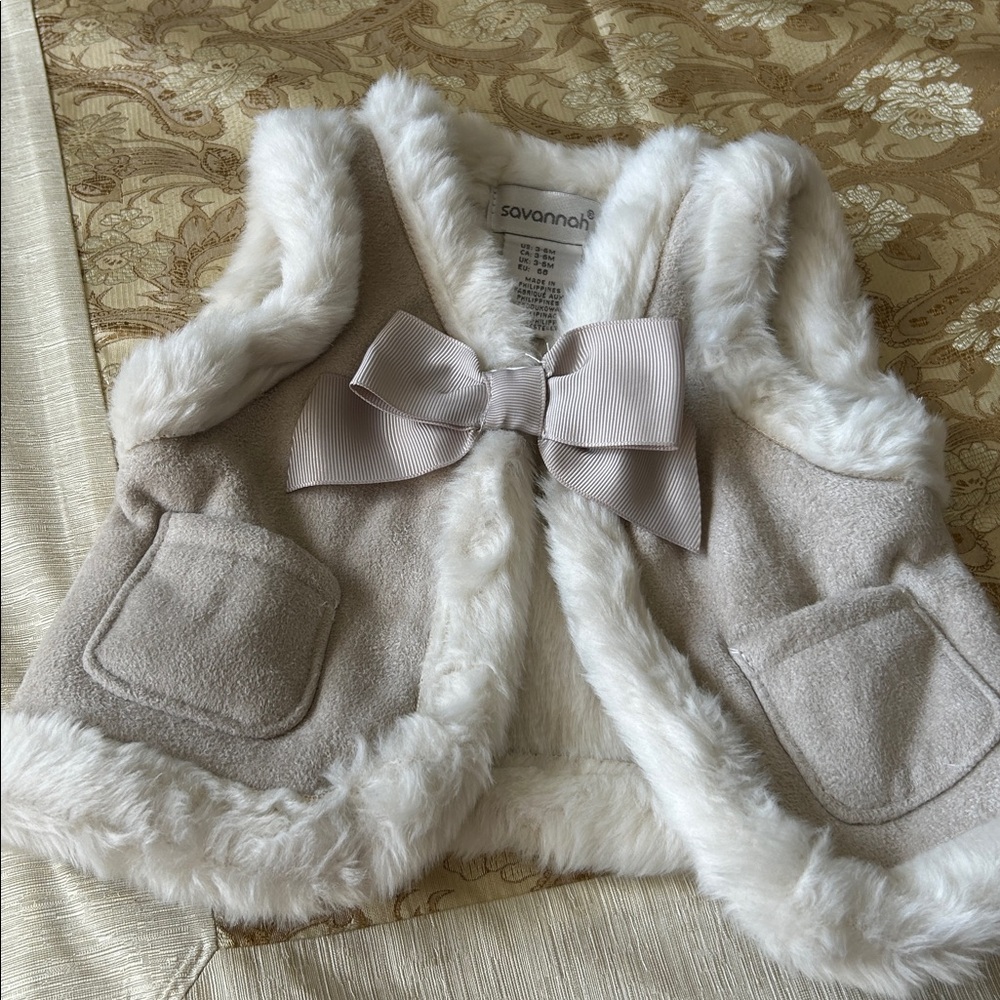 Savannah Cream Faux Fur Vest